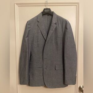 J Crew - Ludlow Suit Jacket - Light Grey Cotton Linen - Men’s 42R Slim Fit
